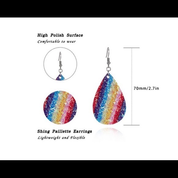 Teardrop Earrings - Picture 2 of 2